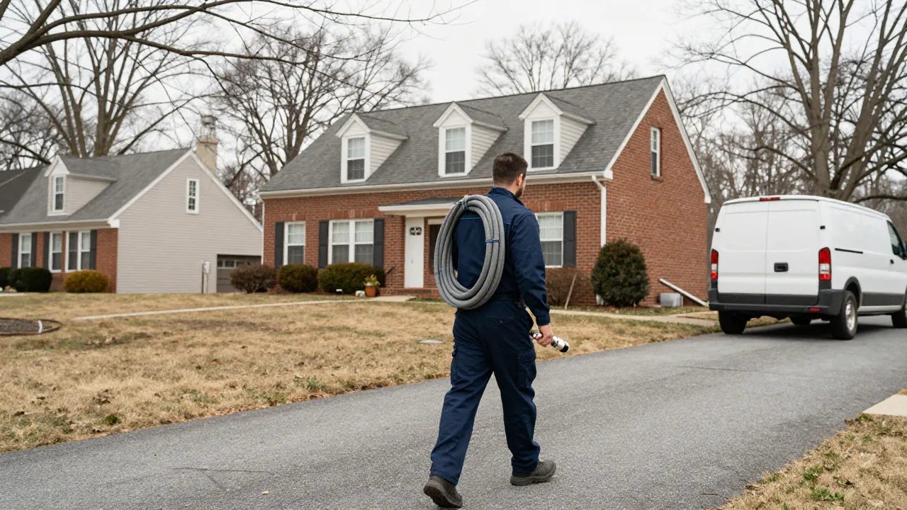 Duct cleaning service call on a brick Cape Cod in Hillandale, MD — Eagle Air Duct Cleaning
